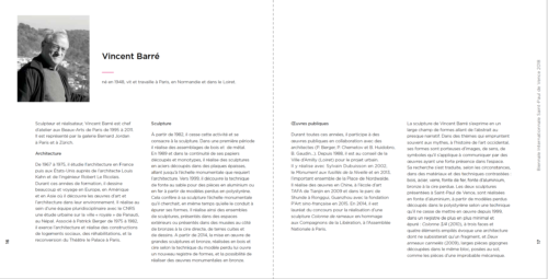 Vincent Barré, Catalogue Biennale Internationale Saint-Paul de Vence 2018